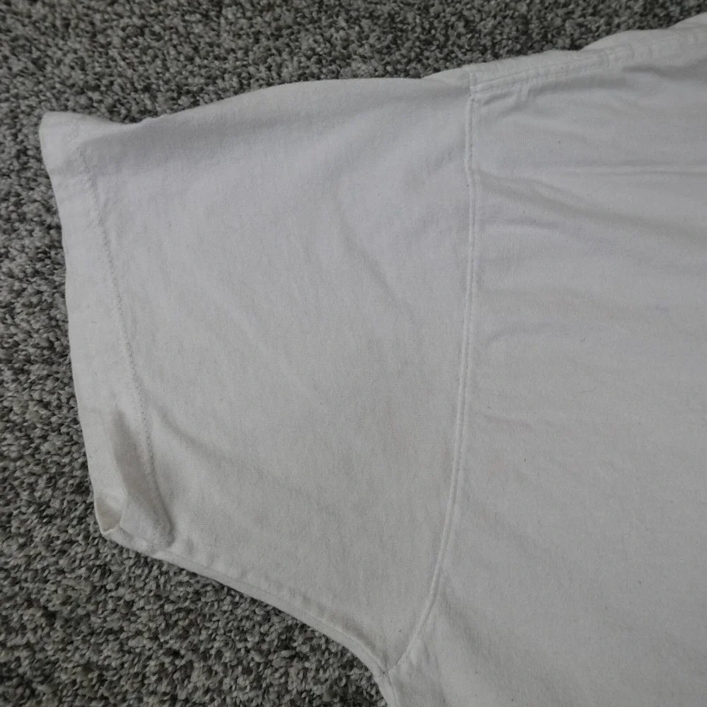 Champion Shirt Mens Large White Black Spell Out Preppy‎ Casual Athletic Active - Picture 9 of 14